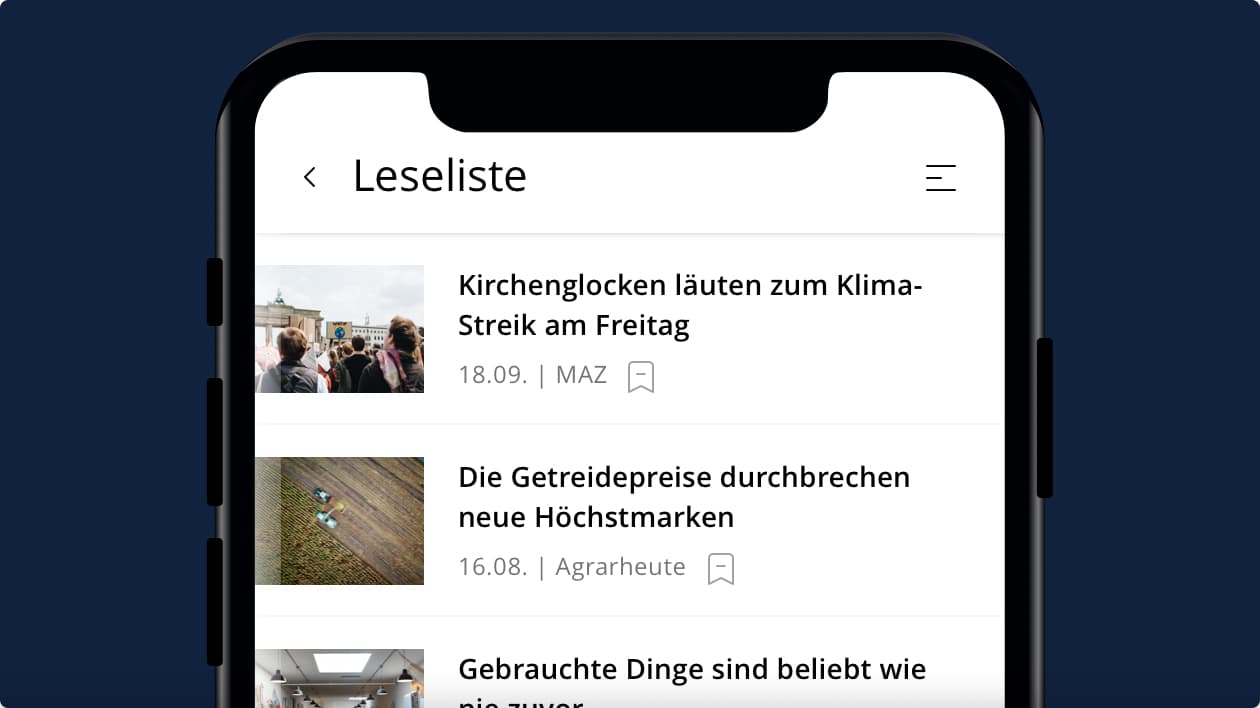 Screenshot von der App Smart Village