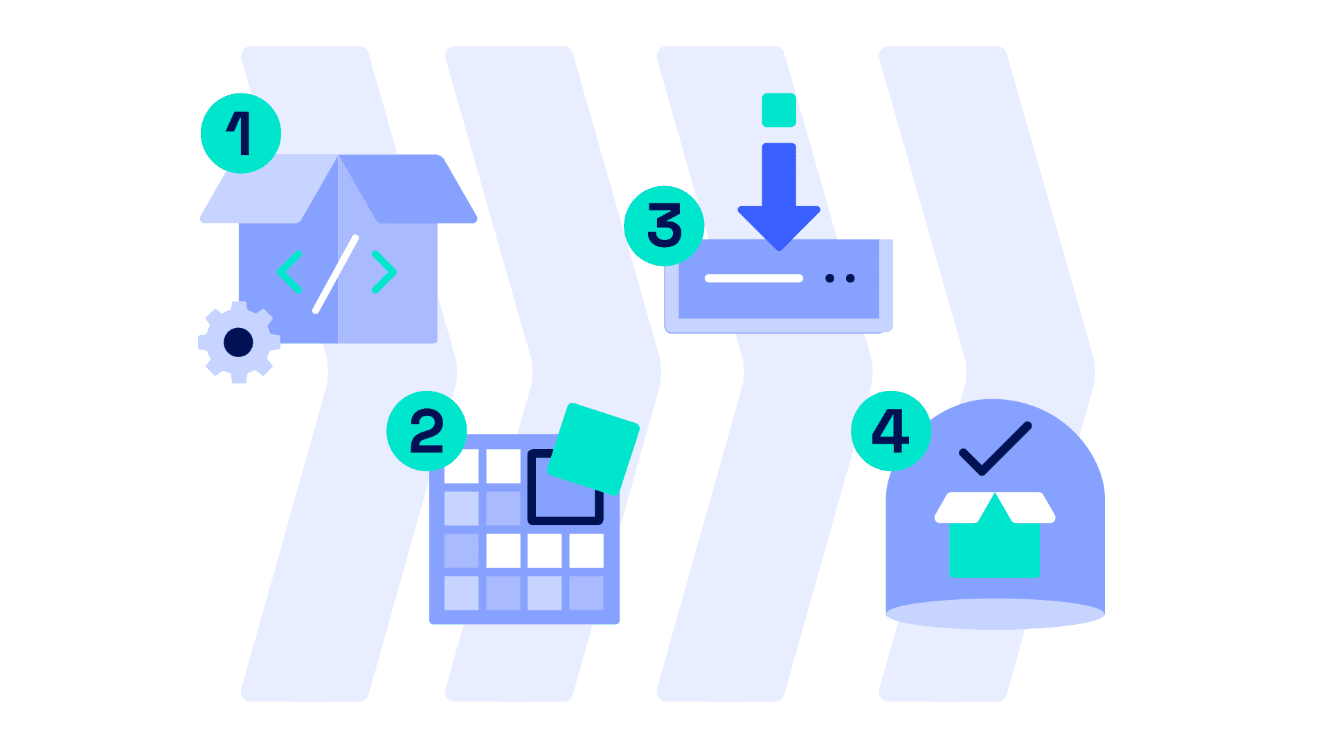 Eine Illustration die sichere Softwarelieferketten darstellt